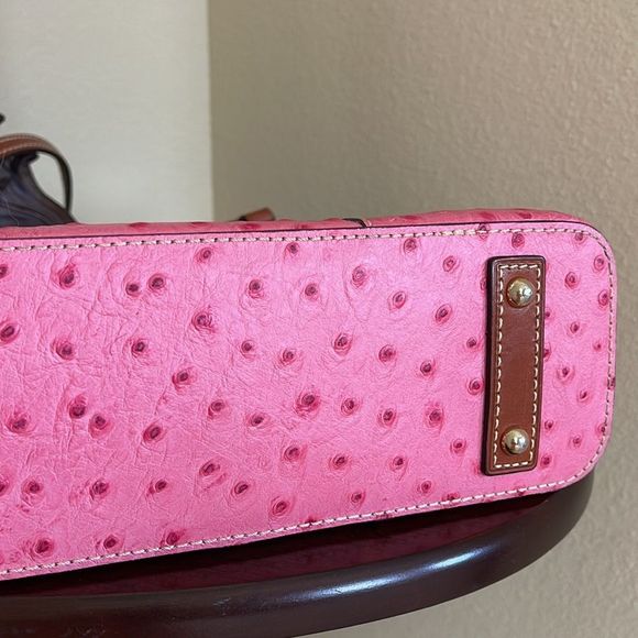 Dooney & Bourke Pink Ostrich Tote - Picture 6 of 7